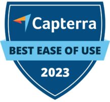 capterra best ease of use 2023 badge