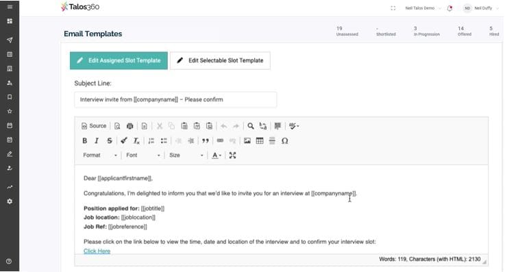 Email Automations Talos ATS Features